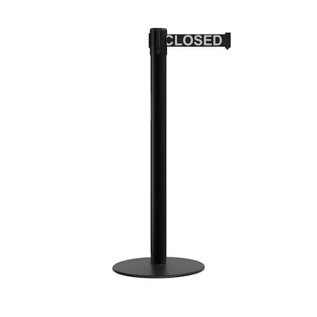 Montour Line Stanchion Belt Barrier Flat Base Black Post 11 ft This Line. Belt S400-BK-THISLBW-110